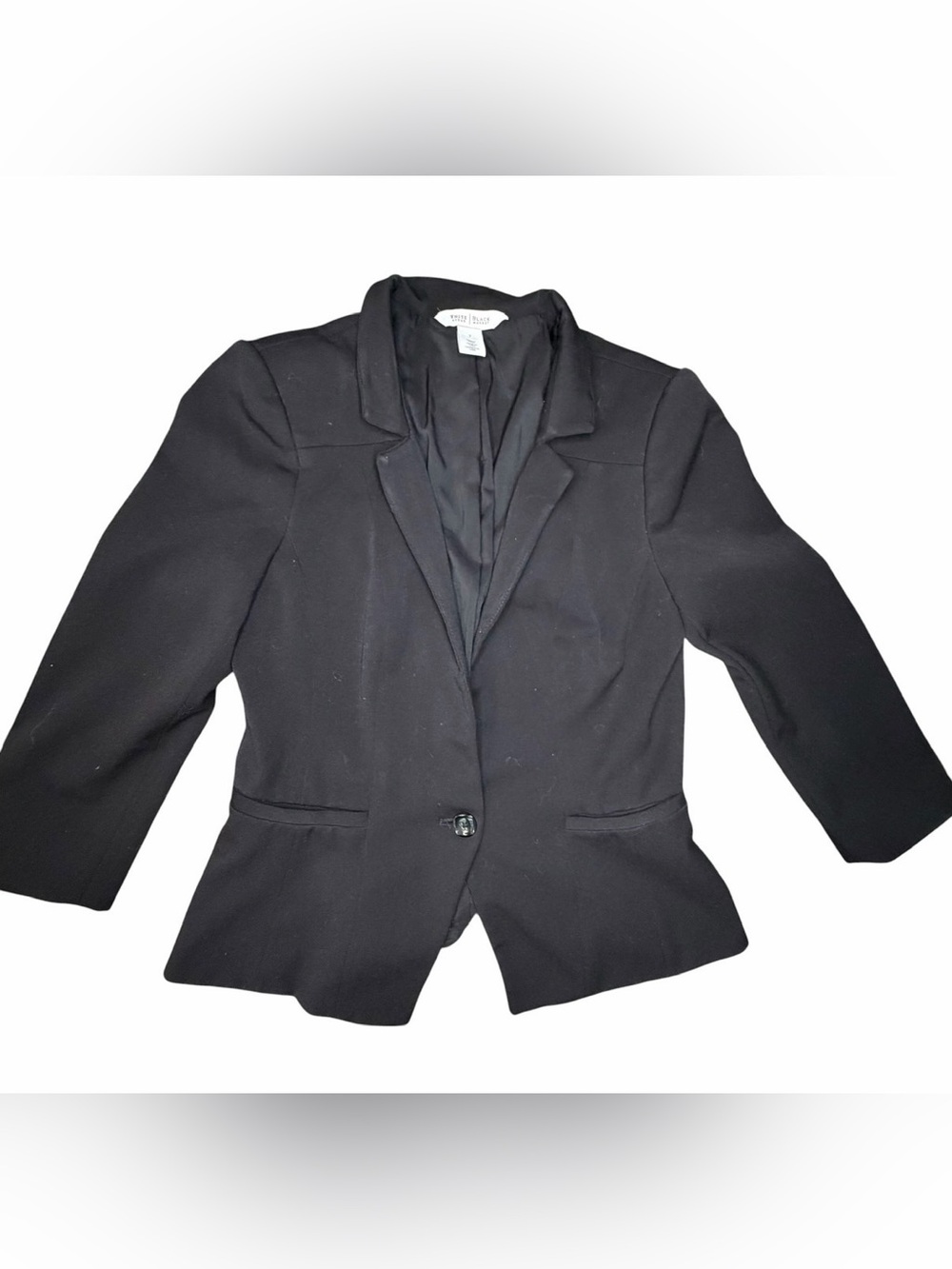 White House Black Market Black Peplum Blazer Women’s Tailored Jacket Size 2
